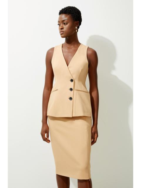 KAREN MILLEN Tailored Side Split Midi Pencil Skirt