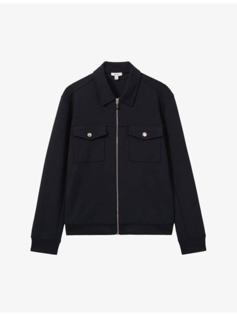 REISS Medina double-knit stretch-jersey jacket