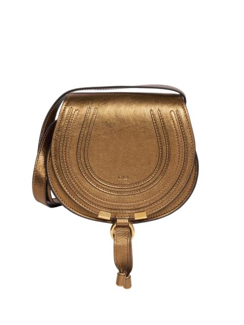 Chloé Women's Marcie Small Metallized Leather Crossbody - Golden Brown
