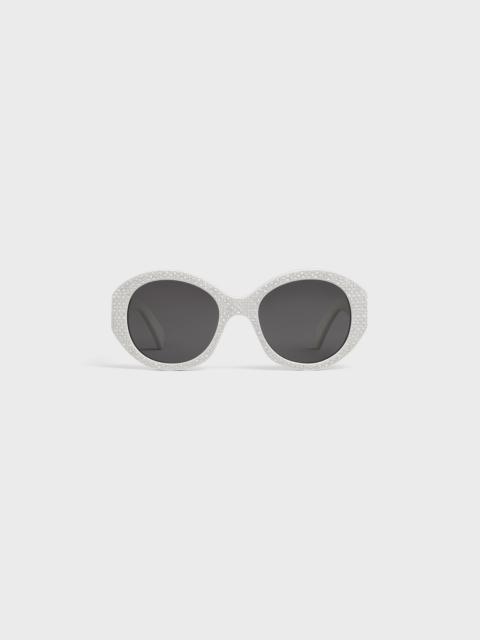 CELINE Round S240 Sunglasses in Acetate with Crystals