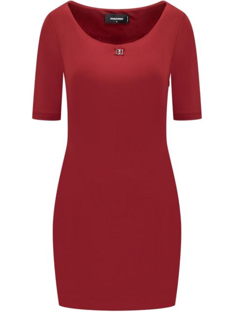 DSQUARED2 logo-plaque mini dress