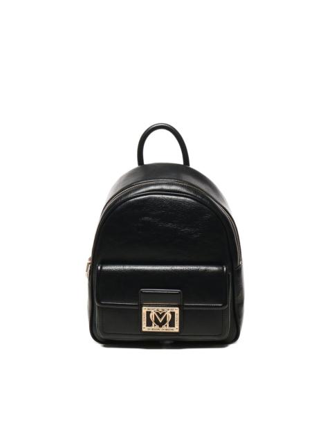 Moschino logo-plaque backpack