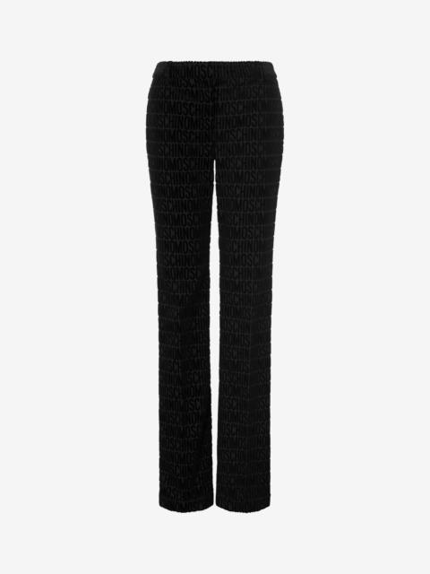 Moschino ALLOVER LOGO TROUSERS