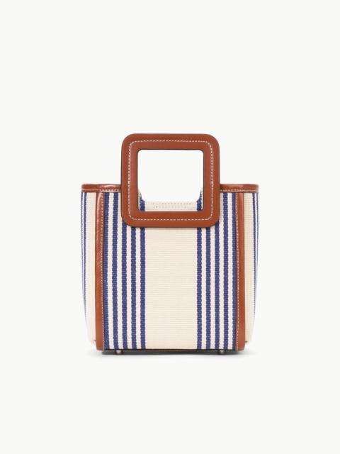 STAUD STAUD MINI SHIRLEY BAG MARINE BAYADERE STRIPE