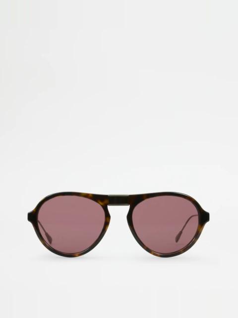 Tod's FOLDABLE SUNGLASSES - BROWN