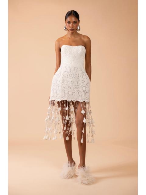 PatBO GAL EMBROIDERY FRINGE MINI DRESS (RUNWAY)