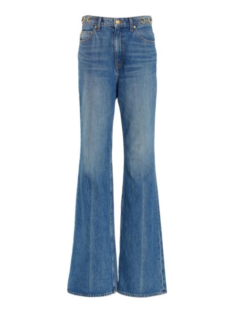 The Collette Rigid High-Rise Bootcut Jeans medium wash