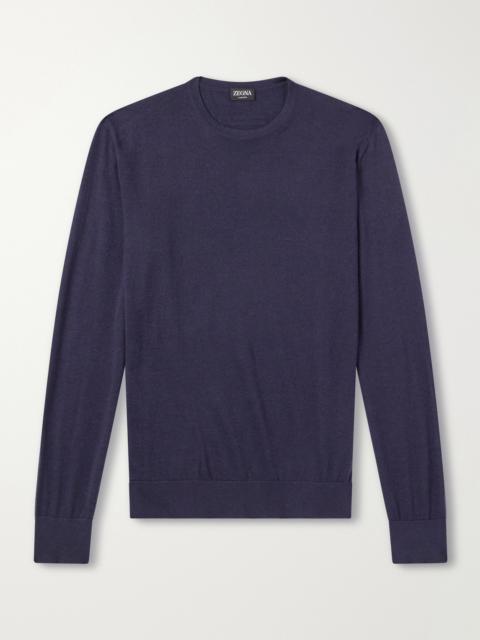 ZEGNA Cashmere and Silk-Blend Sweater