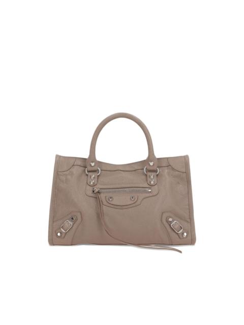 BALENCIAGA Le City leather studded handbag