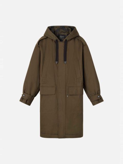 VERSACE La Greca Print Gabardine Parka