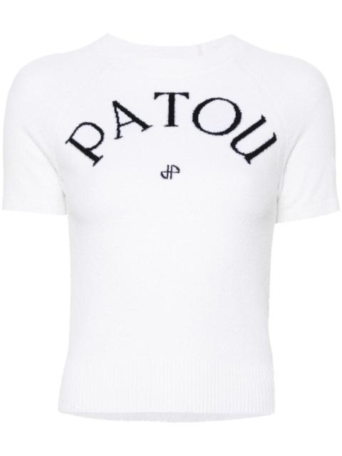 PATOU logo-jacquard terry-knit top