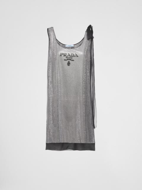 Prada Studded chiffon dress
