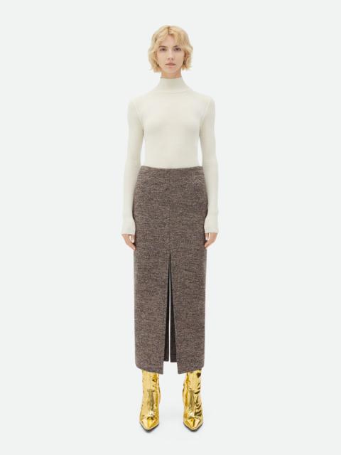 Bottega Veneta Felt Wool Long Skirt