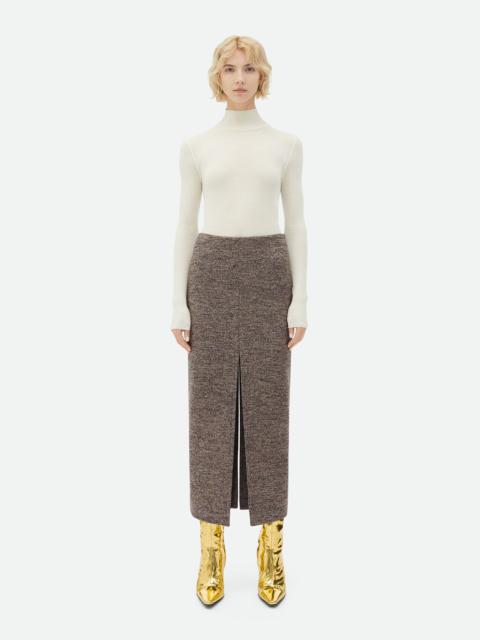 Felt Wool Long Skirt