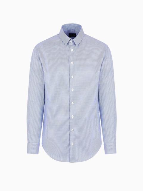 GIORGIO ARMANI Regular-fit printed silk shirt