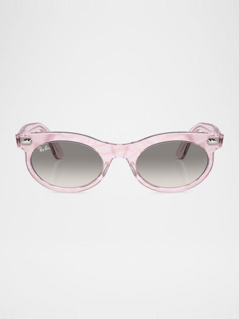 Ray-Ban Wayfarer Oval Gradient Propionate Sunglasses, 53mm