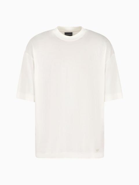 EMPORIO ARMANI ASV oversized T-shirt in a Lyocell-blend jersey