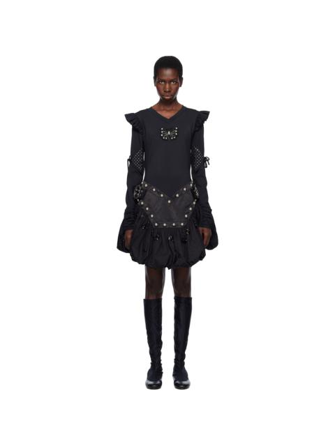 Chopova Lowena Black Backtuck Minidress