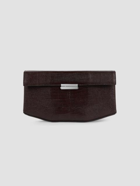 TOTEME Women's Clip Lizard-Embossed Leather Shoulder Bag - Brown