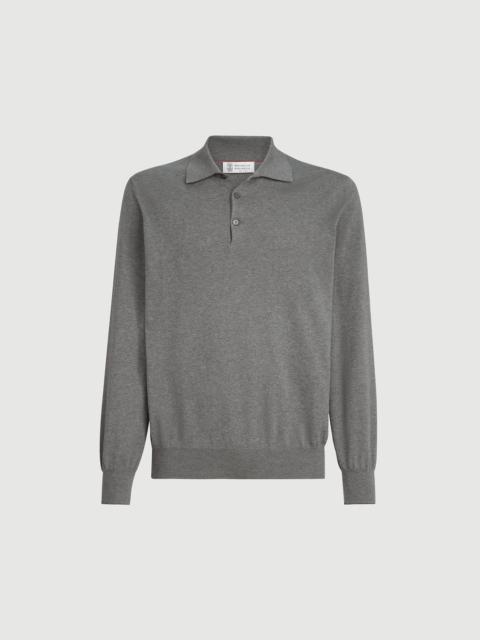 Brunello Cucinelli Cotton lightweight knit polo shirt