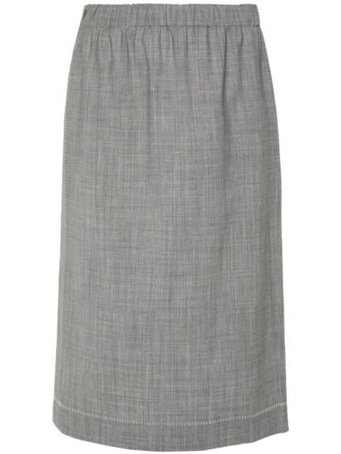 FABIANA FILIPPI decorative-stitching chambray skirt