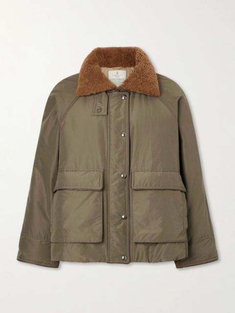 Brunello Cucinelli Shearling-trimmed Padded Cotton-blend Down Jacket