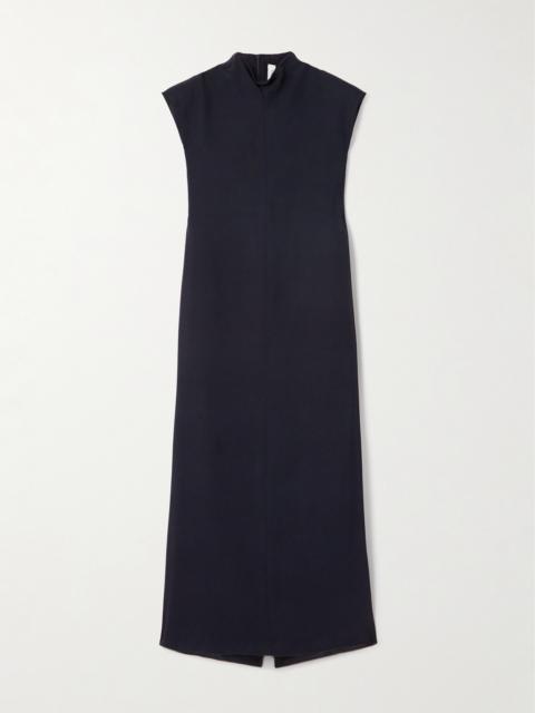Carven Pleated Twill Midi Dress