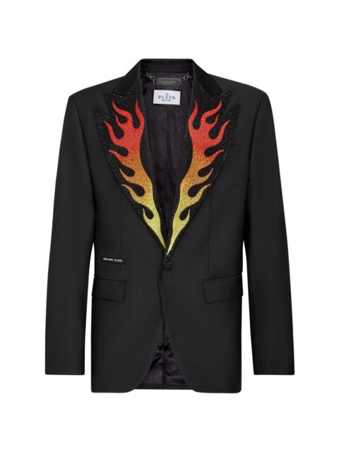 Flame single-breasted blazer