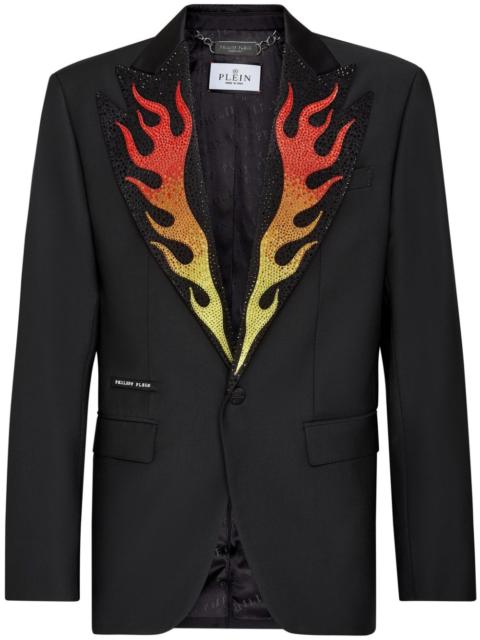 Flame single-breasted blazer