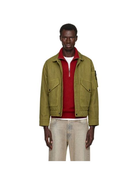 Stone Island Green 4100035 Dense Oxford Nylon-TC Jacket