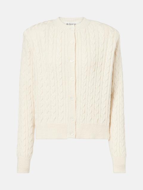 RÓHE Cable-knit cotton and wool cardigan