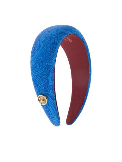 Etro paisley-print logo-plaque headband