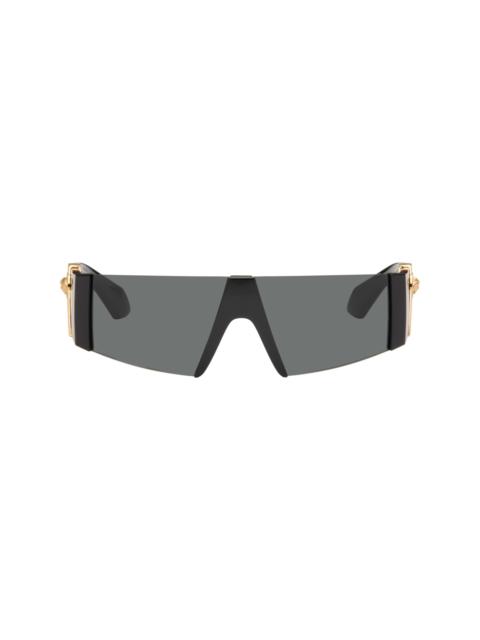 VERSACE Black Edge Mask Sunglasses