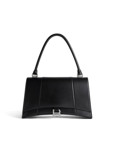 Women's Hourglass Hinge Medium Handbag in Black