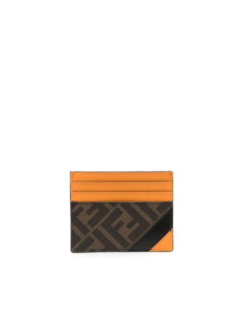 FENDI colour-block leather cardholder