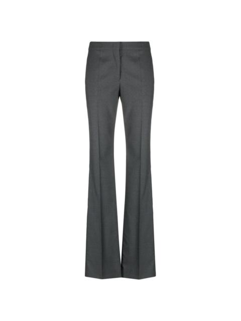 straight virgin wool tailored trousers