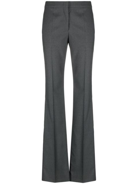 straight virgin wool tailored trousers