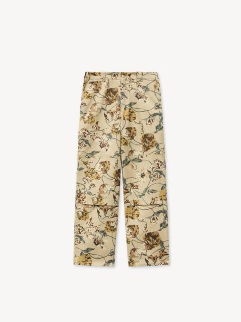 KENZO 'KENZO Wildflower' double knee chino in herringbone cotton