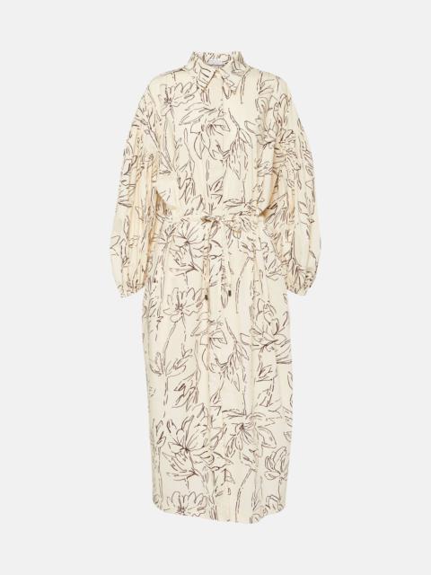 Brunello Cucinelli Printed cotton midi dress
