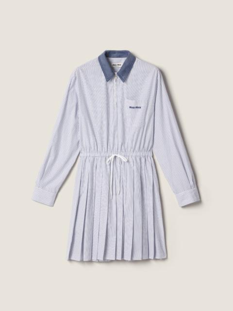 Miu Miu Striped poplin dress