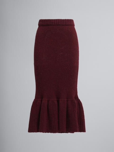 Marni 3D-STITCH SKIRT IN SHETLAND WOOL