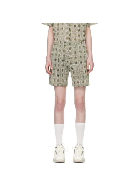 OLLY SHINDER Green Warp Shorts