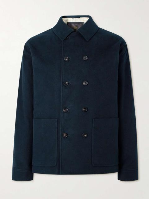 Loro Piana Double-Breasted Cotton and Cashmere-Blend Peacoat