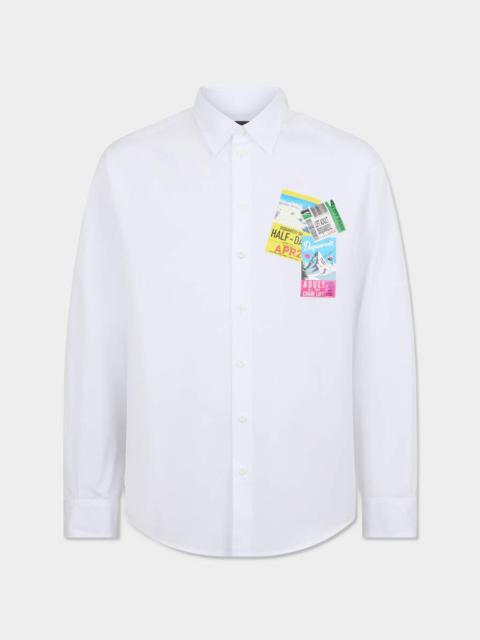DSQUARED2 SKI PASS DROPPED SHOULDER SHIRT