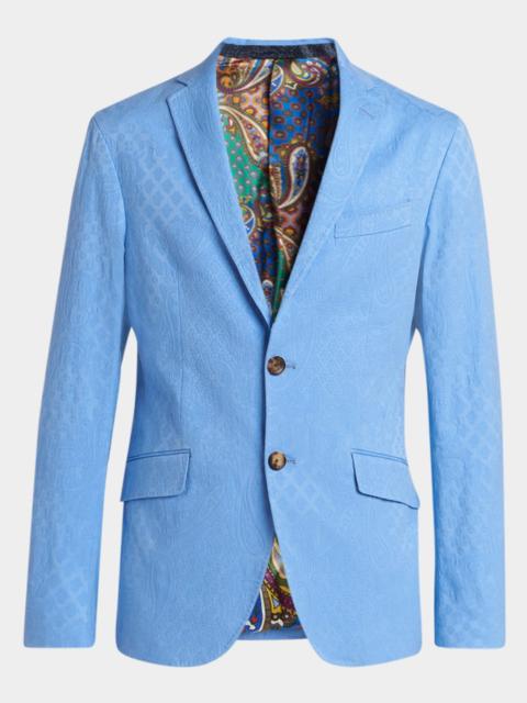 Etro Men's Tonal Paisley Jacquard Two-Button Sport Coat