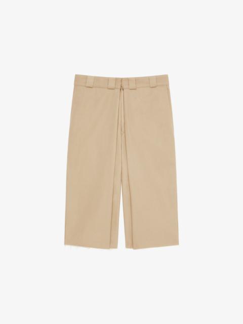 EXTRA WIDE CHINO BERMUDA SHORTS IN CANVAS