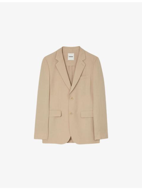 Sandro Single-Breasted Lyocell-Blend Blazer
