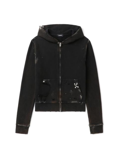We11done ripped-detailing hoodie