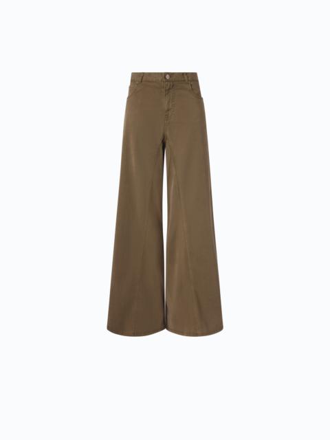 PINKO FLARED GABARDINE JEANS WITH SUPER WIDE LEG