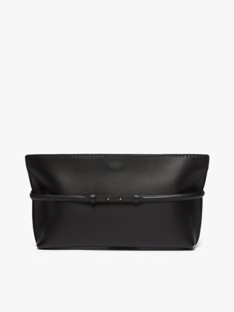 Max Mara Leather Archetipo clutch with wristband